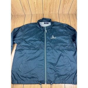 Vintage 90s Nautica made USA , Green Windbreaker Sailboat Big Logo‎ Size XL